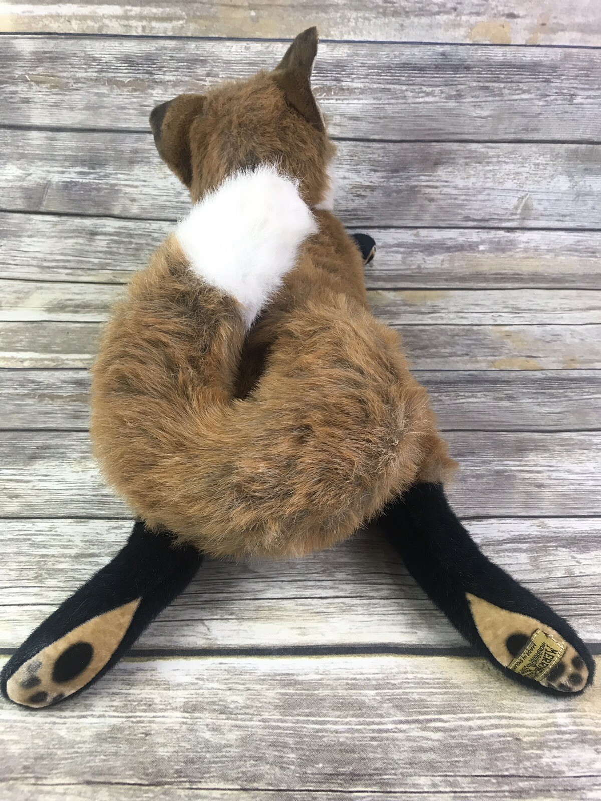 Merrythought Fox Plush Lying Down Merry Thought Made In England Rare Over 2 Feet