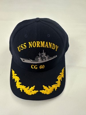 New The Corps USS Normandy CG 60 Logo Blue Baseball Cap Hat One Size