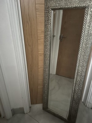 Mirror Silver Ornate Shabby Chic Wall Dress Large 4ft6 x 1Ft6 138x45cm
