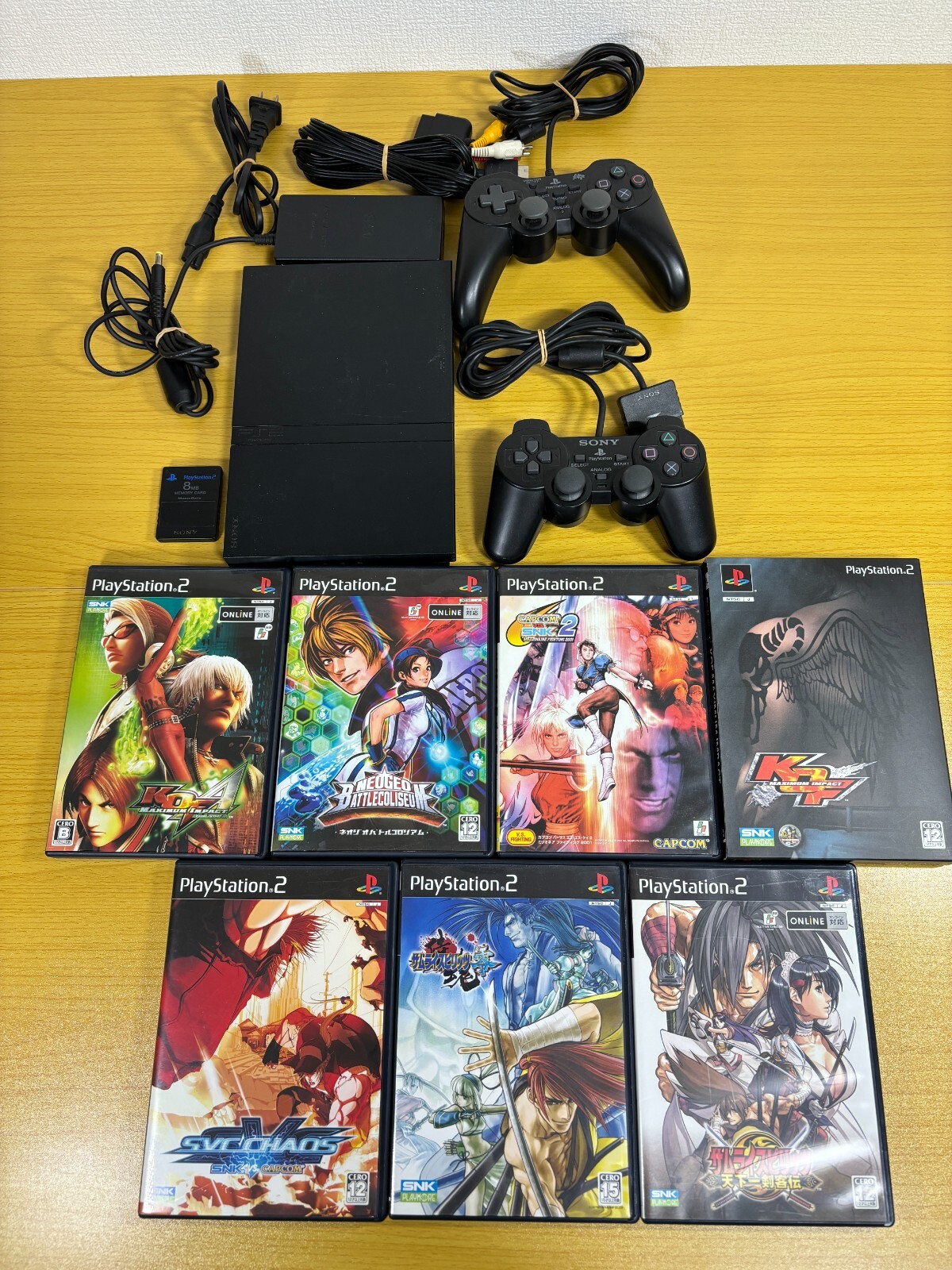 Tested Playstation 2 Slim BLACK console GAME SET 7 PS2 SONY