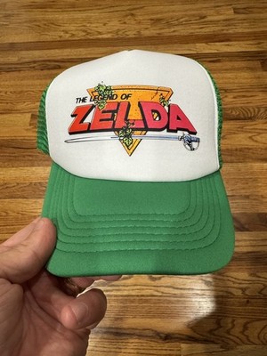 The Legend Of Zelda Mens Trucker Hat Green Snapback Retro