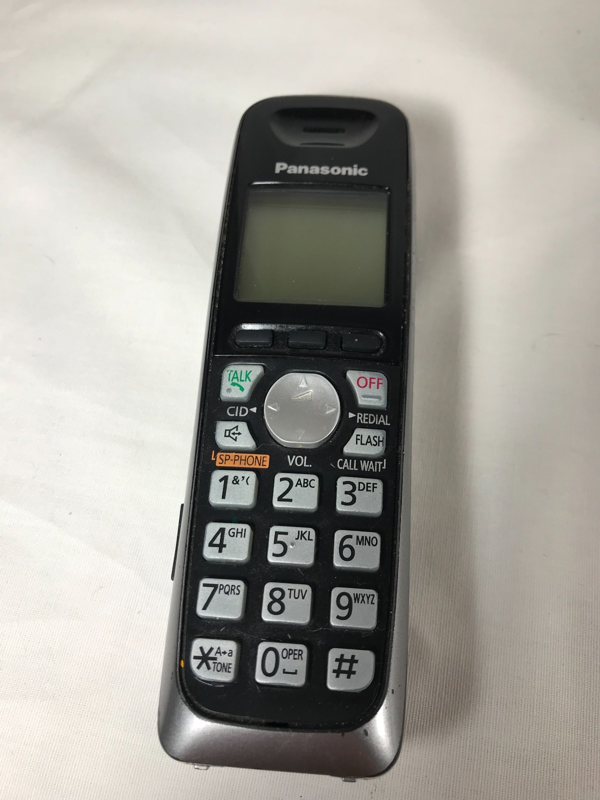 Panasonic KX-TG6512B Black Cordless Phone Expandable System w/ Working Handset