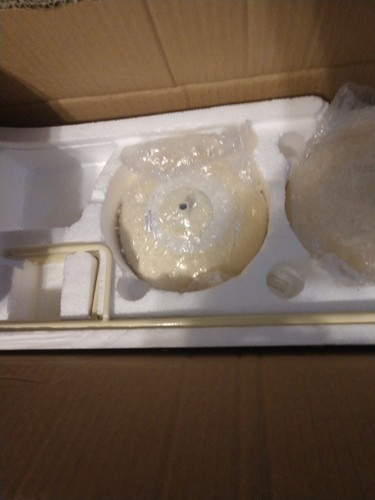 Box of five brand new Chaplewood Ceramic Mini Bird baths country cream color