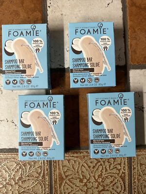 LOT OF 4 of FOAMIE SHAMPOO BAR with COCONUT OIL FOR NORMAL HAIR, 2.8 oz/each