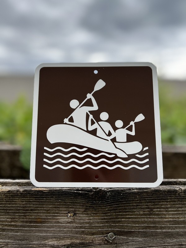 White Water River Rafting Metal Parks & Recreation Sign 6"x6"