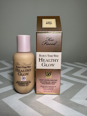 Too Faced LIGHT BEIGE Born This Way Healthy Glow Moisturizing Tint *READ DETAILS