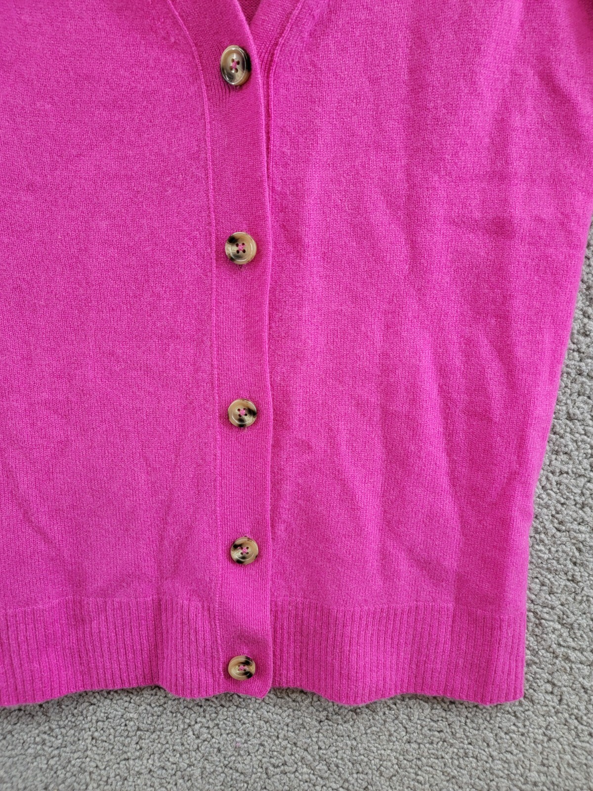 C by Bloomingdale's Cashmere Grandfather Cardigan Women's S Cherry Blossom L/S - Picture 8 of 16