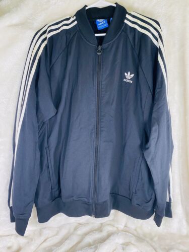 Vtg' Adidas Winter Track Black Jacket XXL 90's Hip Hop Bboy Vtg' Adidas Winter Track Black Jacket XXL 90's Hip Hop Bboy