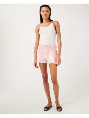 

7 FOR ALL MANKIND Женские розовые шорты прямого кроя с карманами и принтом тай-дай, Розовый, 7U704495