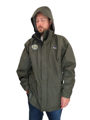 Vintage Patagonia Gore-Tex Green Bay Packers Parka Rain Coat Jacket Mens Large