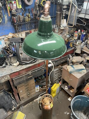 Vintage Custom Copper Fire Extinguisher Lamp With Shade. 110v Foamite Smothers.