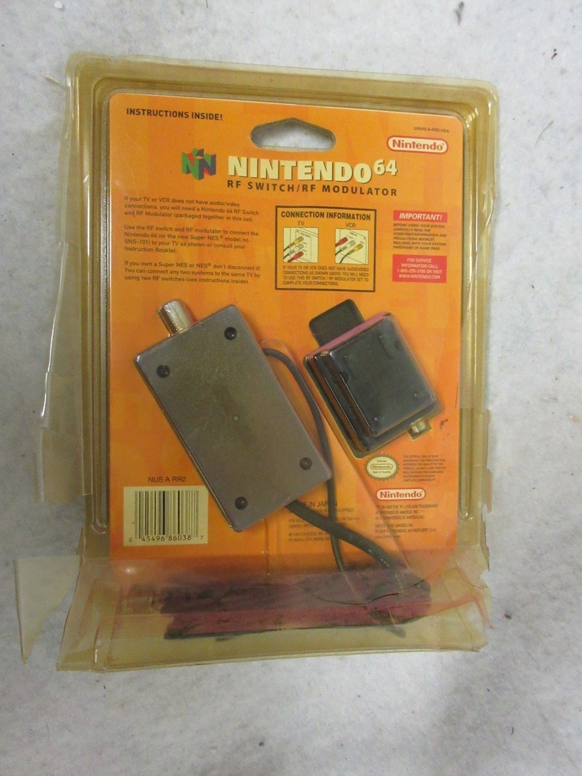 RF Switch/RF Modulator for Nintendo 64 N64 Official OEM NEW Sealed Blister Pack
