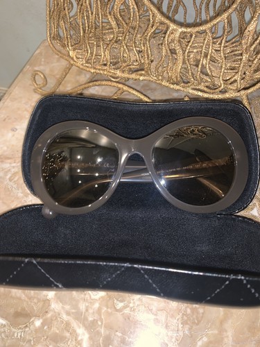 Chanel Round Mirrored Sunglasses Gray/Brown Gradient 56mm