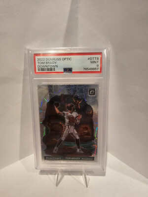 2022 Donruss Optic Tom Brady Downtown #DTTB Tampa Bay Bucs PSA 9 MINT