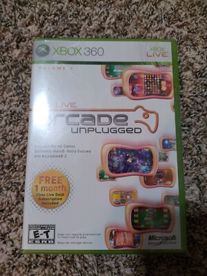 Xbox Live Arcade Unplugged Vol. 1 (Microsoft Xbox 360, 2006) Brand New Sealed