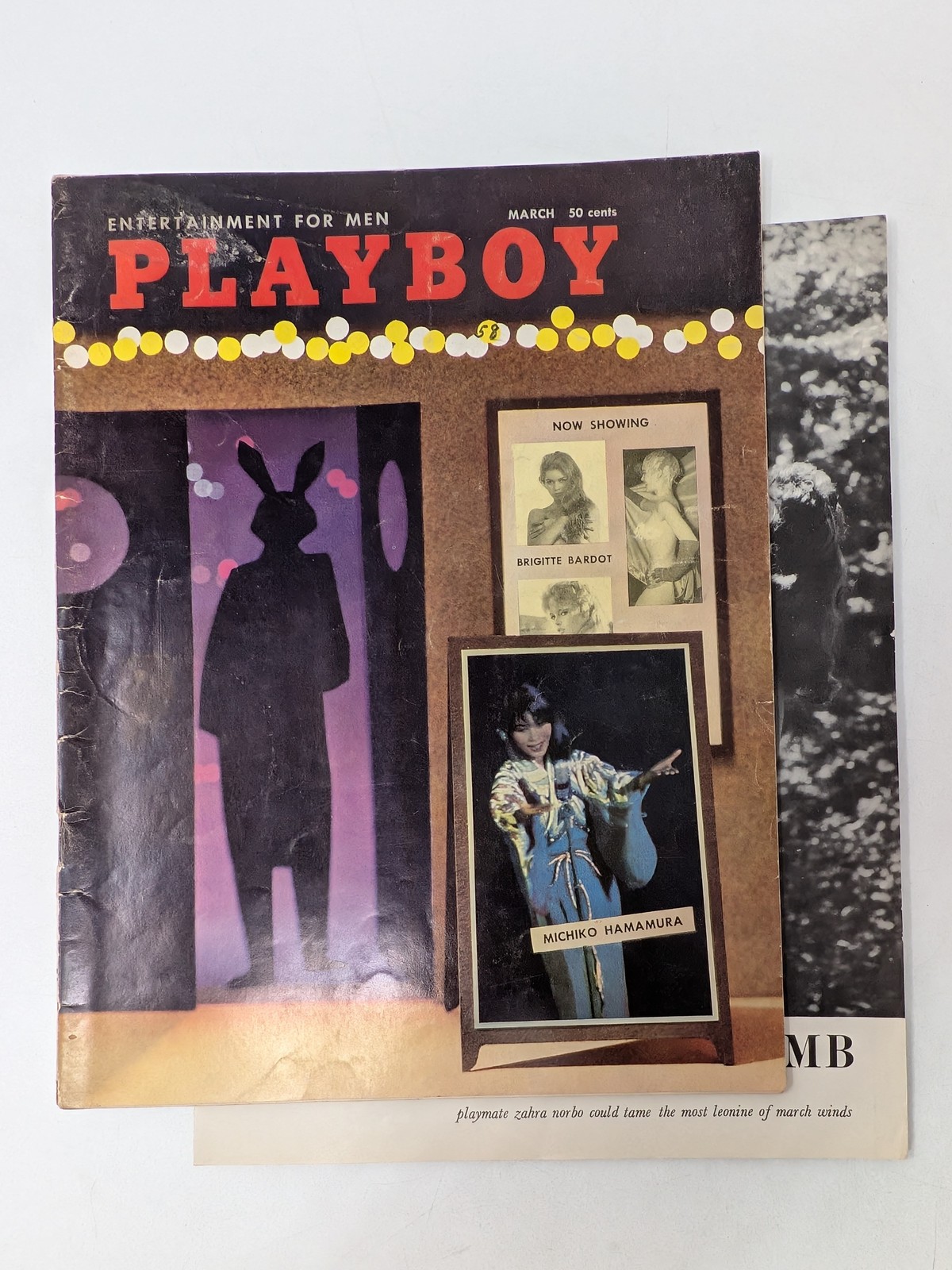 Playboy Magazine March 1958 🔥 Brigitte Bardot/Michiko Hamamura 🔥 Zahra Norbo E