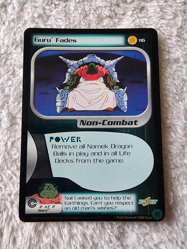 ドラゴンボール chip DBZ Dragon Ball Z FOIL Guru Fades 116 CCG Limited Trunks Saga