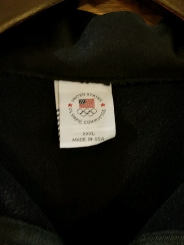 Men’s Olympics Light Jacket Zip Up Team USA Adult XXXL Black White Logo