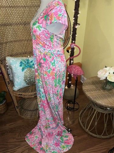 Pre-owned Lilly Pulitzer Breanna Maxi Dress Paradise Found $228 Size M,l,xl