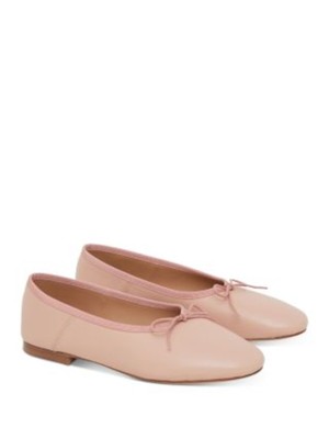 

MANSUR GAVRIEL Женские кожаные балетки Pink Dream Toe Block Heel Slip On, Розовый, WS19F010KQ