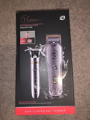 Hatteker RFC-696 Barber Pro Hair Clipper Kit Carbon Steel Blade