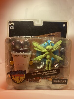 AQUA TEEN HUNGER FORCE Master Shake Mothmonsterman Glow In The Dark Set