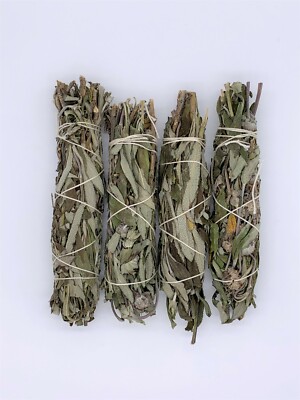 4X Lavender Sage Smudge Sticks / Wands - Negativity Removal (Purple Sage)