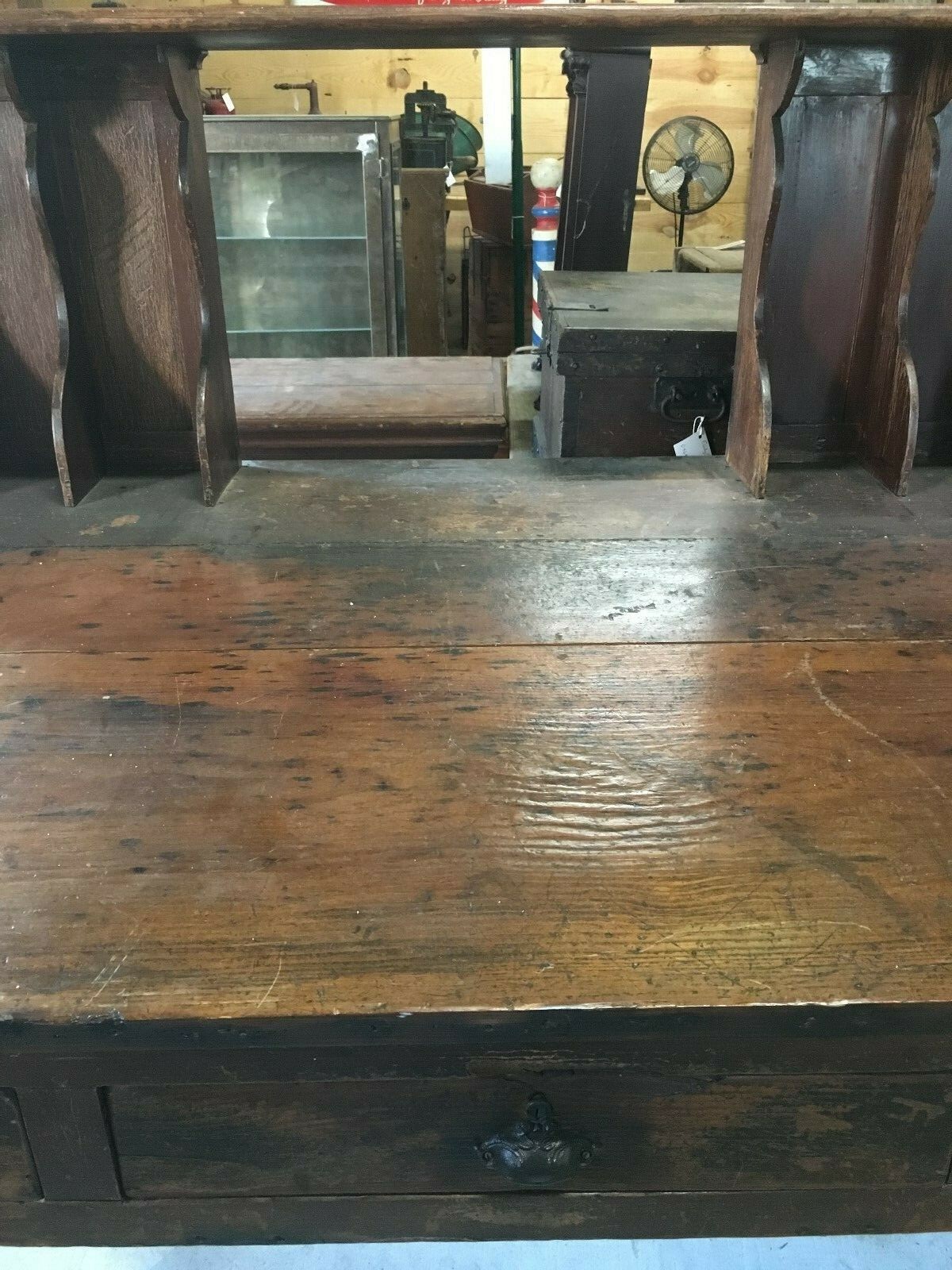 Antique Train Station Stand Up Railroad Desk