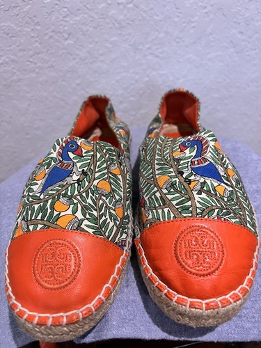 Tory Burch Something Wild/Spicy Orange Espadrilles Women's