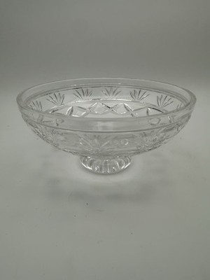 Waterford KEANE 7 3/4" Crystal Pedestal Footed Bowl w/ Seahorse Mark ~ Germany