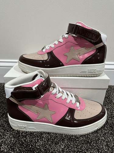 A Bathing Ape Bape Sta Mid Brown Pink