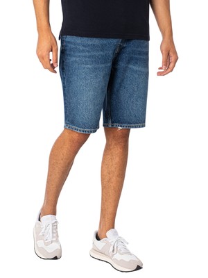 

Мужские винтажные прямые джинсовые шорты Superdry, синие, Синий, M7110394A-7BN