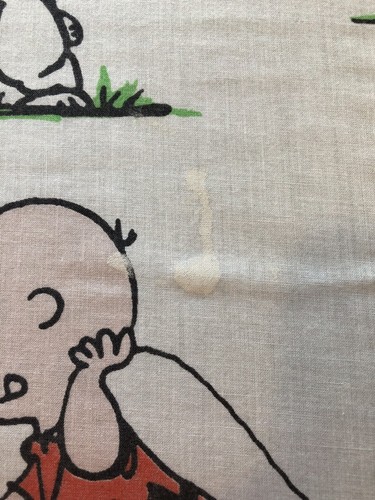 Vintage 1971 Peanuts Schultz Twin Flat Sheet Happiness Is Being One of The Gang