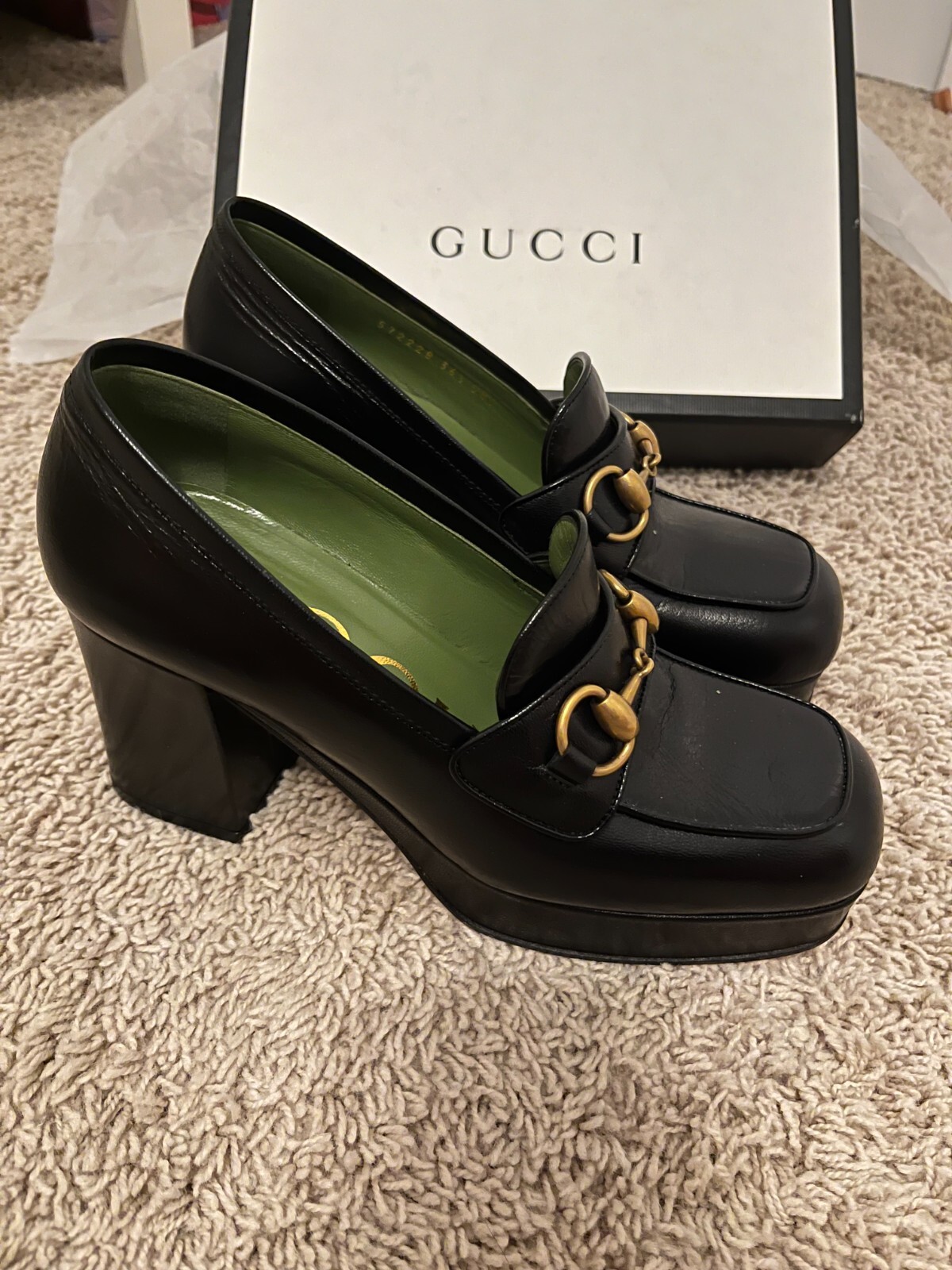 GUCCI マーモント フラットサンダル パンプス 23.5 ブラック 箱付き Gucci ソングサンダル | ブラック | FARFETCH JP