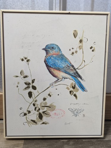 Chad Barrett Art in Motion 2007 Blue Guilded Song Bird Wall