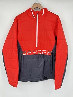NEW U.S. Ski Team Spyder Jacket Orange Grey Primaloft Men s Size Large