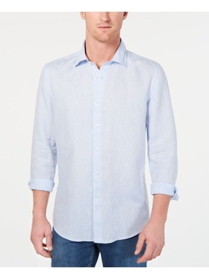 

Мужская голубая эластичная рубашка на пуговицах TASSO ELBA, Light blue, 100051557MN