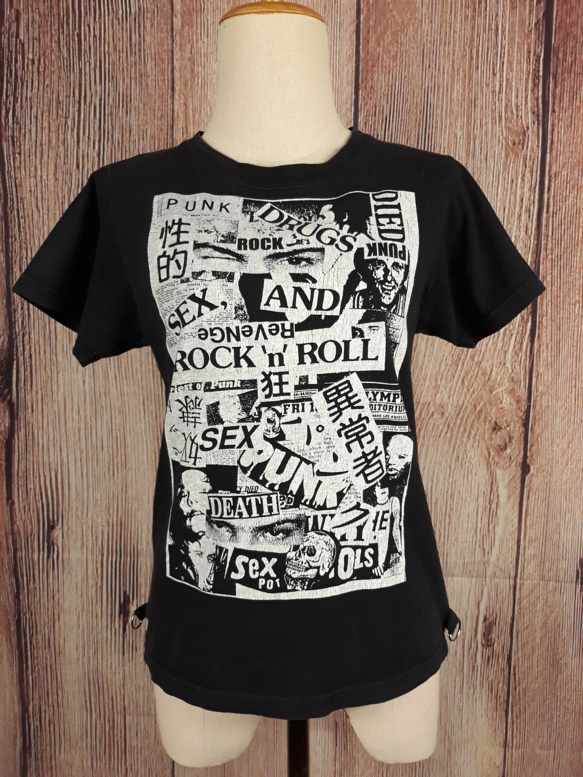 Sex Pot ReVeNGe Women's Short Sleeve Black Punk T-shirt Size Sex Pot ReVeNGe Women's Short Sleeve Black Punk T-shirt Size