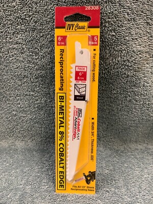 BI-Metal Cobalt Reciprocating Saw Blade 6''x 6TPI  by IVY Classic