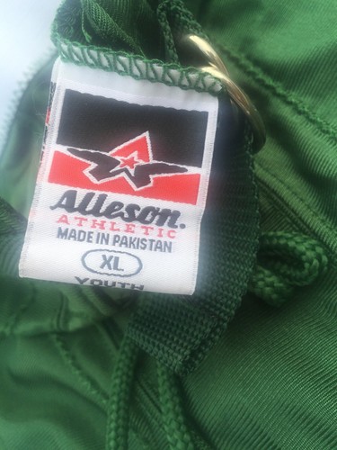 Alleson Athletic YOUTH kids Dazzle Snap-in Football Pants Dark Green Size XL NEW