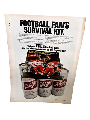 1981 Schlitz 6 Pack Beer Original Print Ad 80s