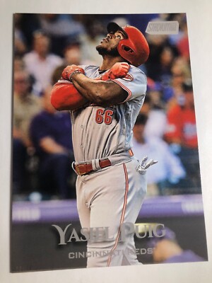 2019 Topps Stadium Club Jumbo 5x7 Yasiel Puig Reds 73 01/49