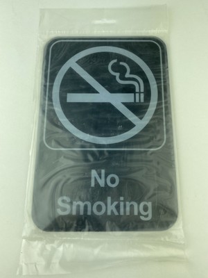 Thunder Group PLIS6955BK 6''X9'' ''No Smoking'' Information Symbol Sign