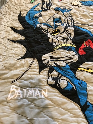 Pottery barn kids Dc Comic Lot Quilt Twin Superhero Pillow Cases Canvas Prints