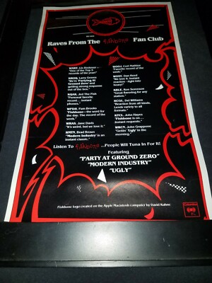 Fishbone Party At Ground Zero Rare Original Radio Promo Poster Ad Framed!