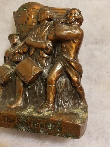 Rare Dayton State Texas F.D.I.C. Banthrico Chicago Figural Bank Spirit Of '76