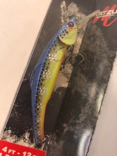 Matzuo Hot Steel 9 Kinchou Minnow Bait 5/16 Ounce 3.5 - Yellow Blue