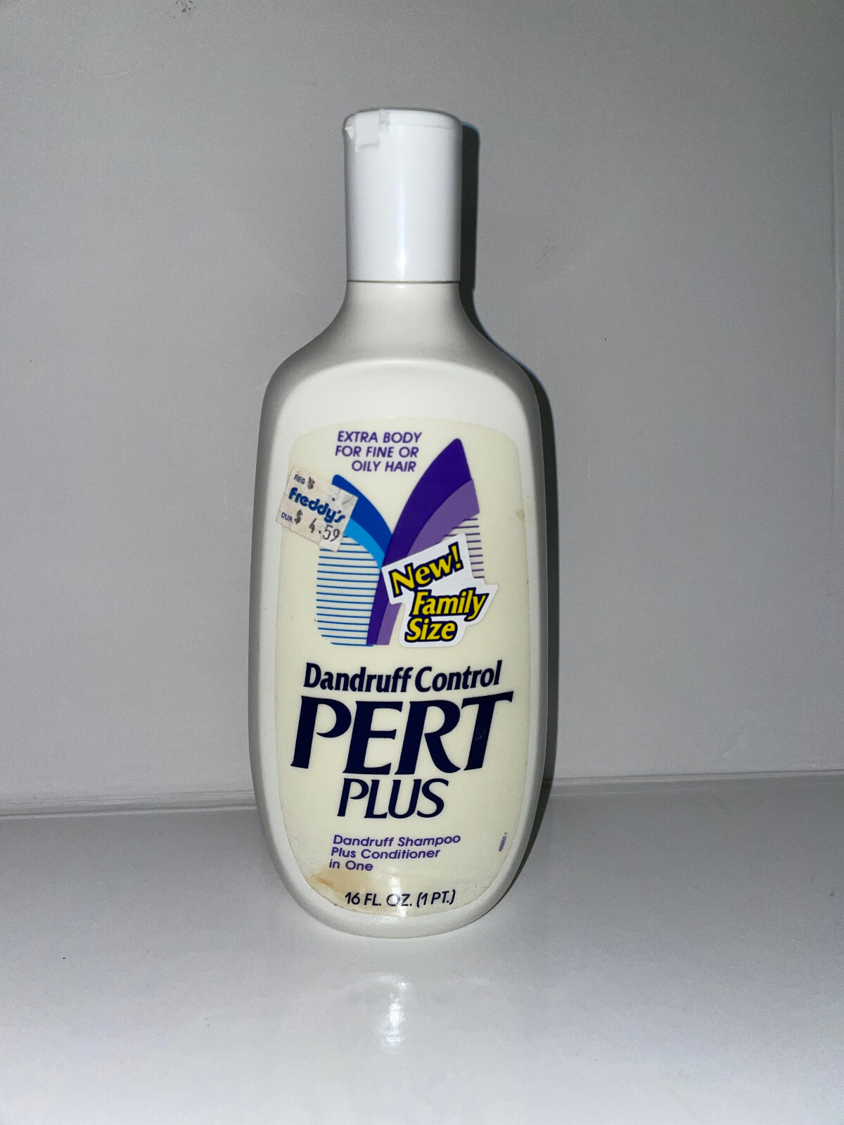 Vintage PERT PLUS Shampoo Conditioner Dandruff  NEW 16 fl oz NOS 1989 Movie Prop