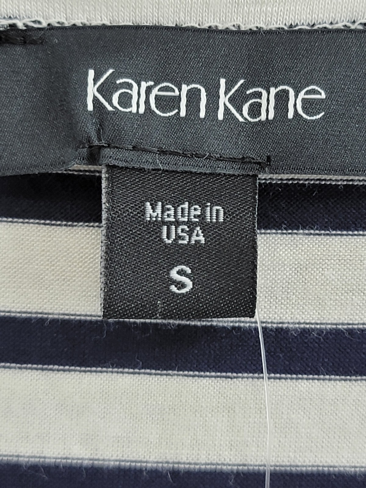 Karen Kane Stripe Tie Front Top Women's Small Navy/White Crewneck Pullover Style - Picture 11 of 17