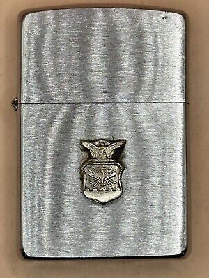 Vintage 1995 Military Crest Chrome Zippo Lighter